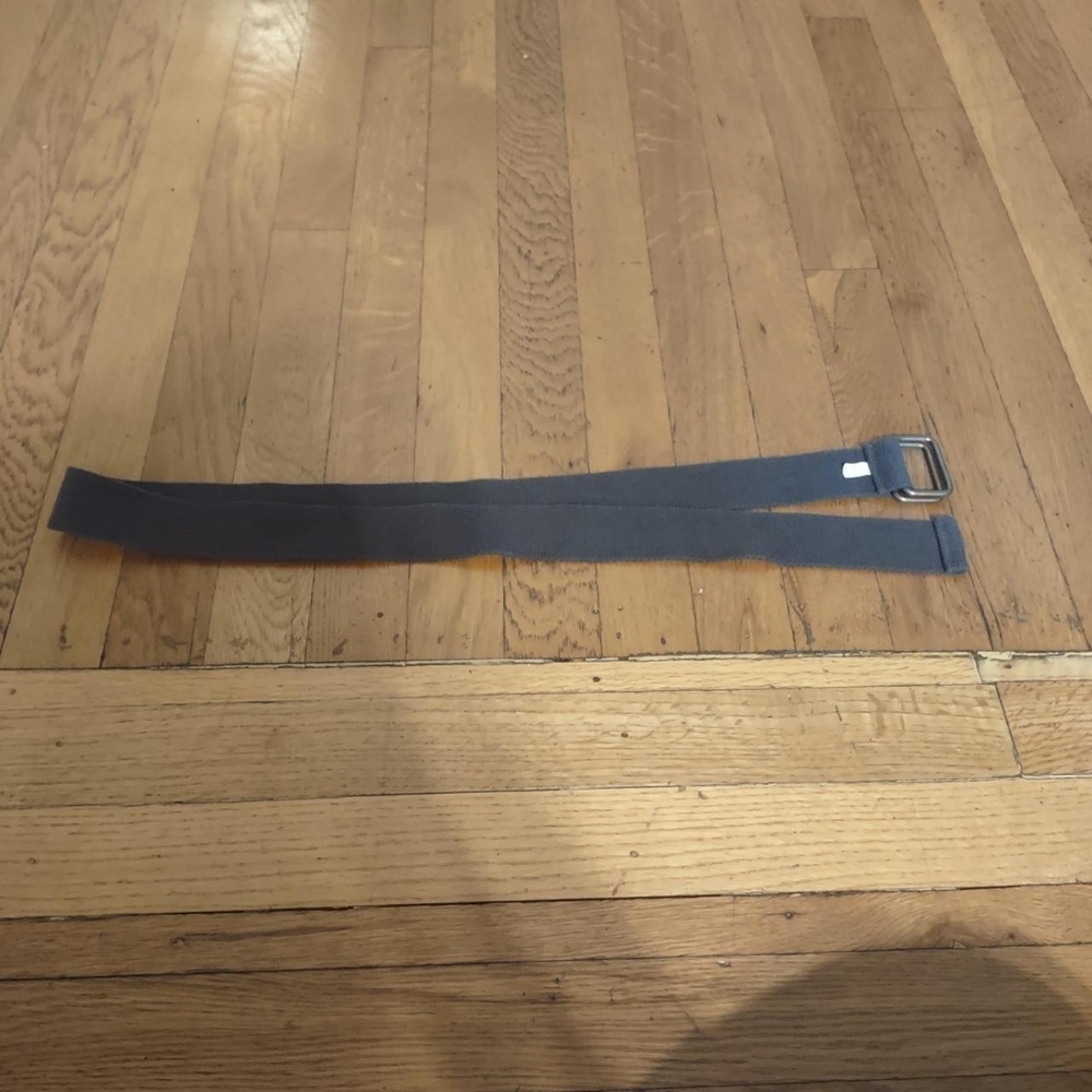 grey alternative aesthetic canvas belt with two buckles 42 in